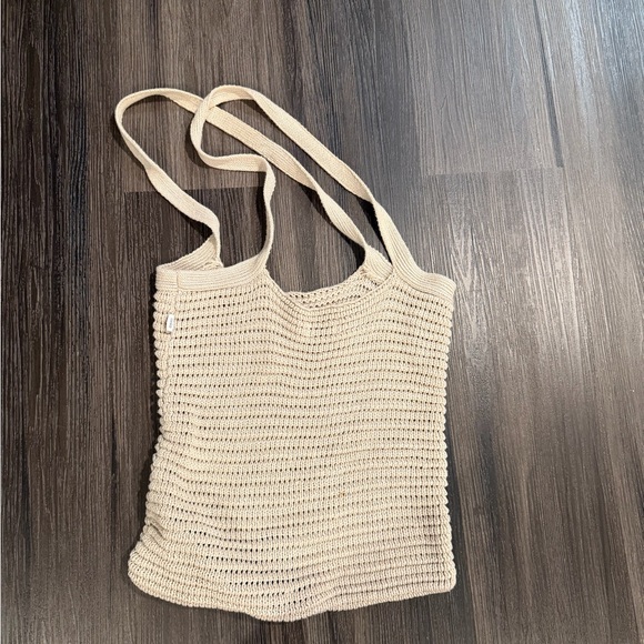 Onia ‘Linen’ Tan Knit Tote Bag - Picture 2 of 5